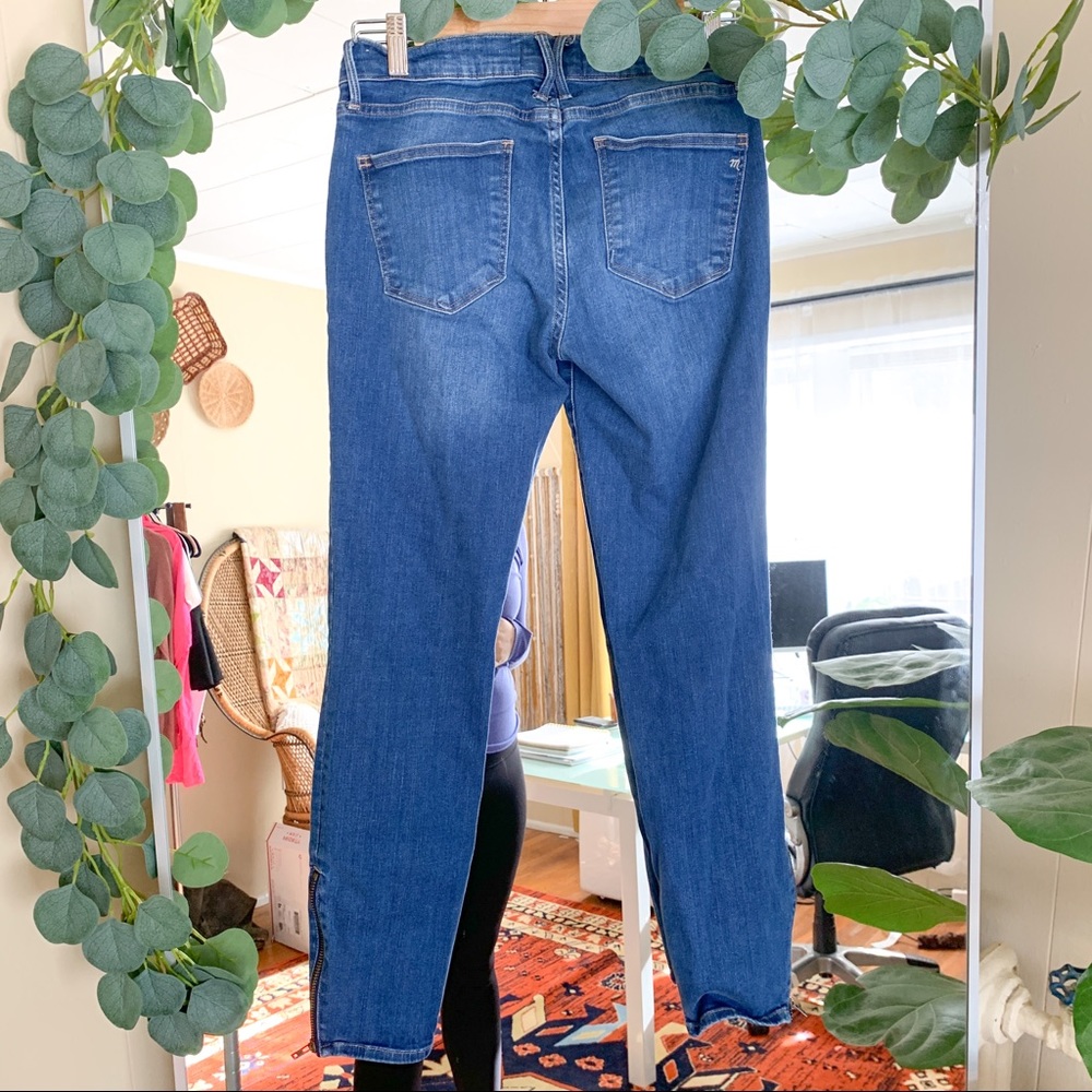 MADEWELL Skinny Skinny Ankle Zip Jeans in Sky Wash - Picture 8 of 9